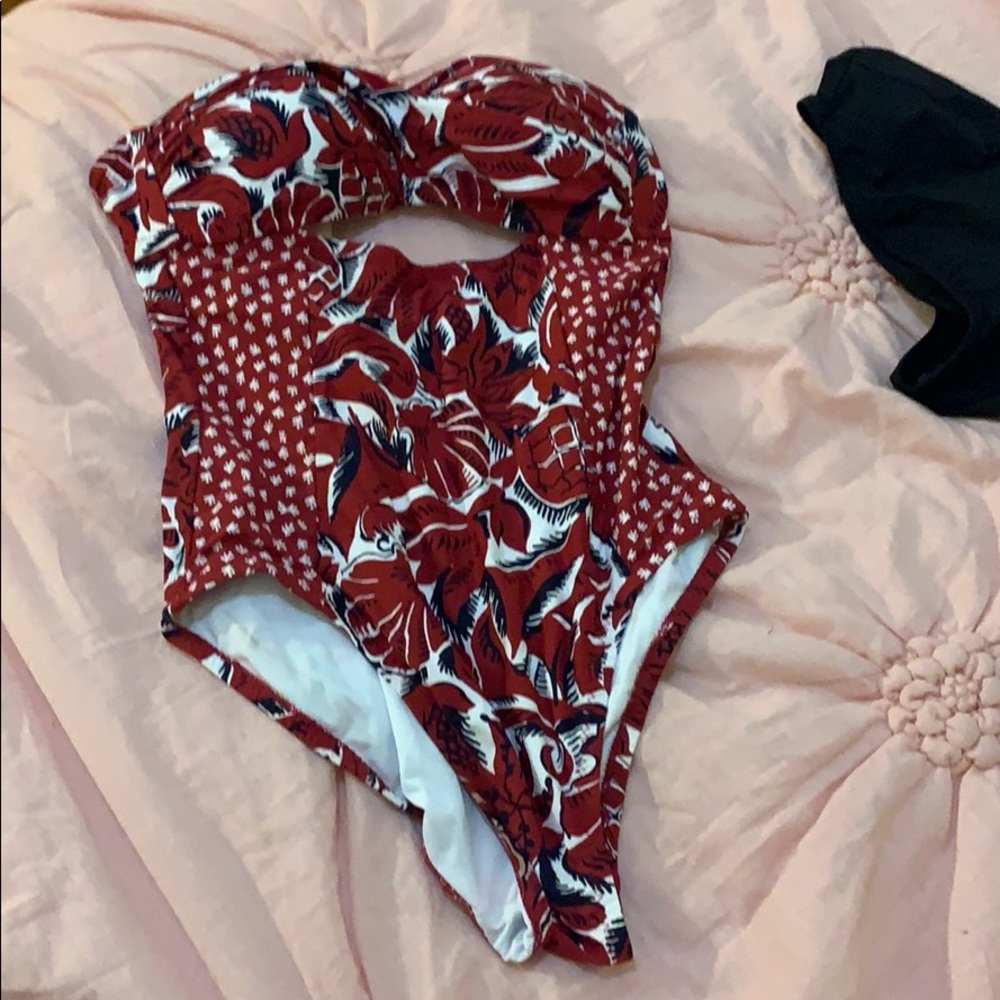 Loft bathing suits red